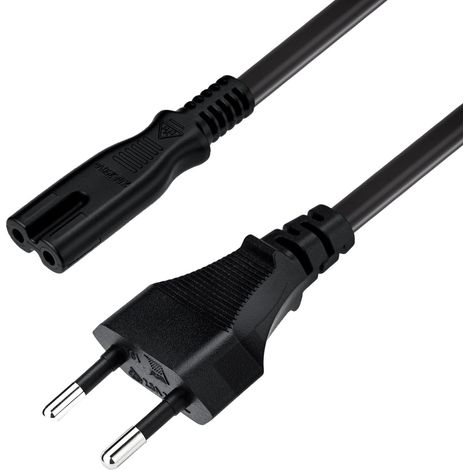 1.5M (4.9FT) Câble d'alimentation EU Plug C7 Bipolaire 2 Câble pour PS5 / PS4 / PS3 / Xbox Série X/S - Noir (1/5)