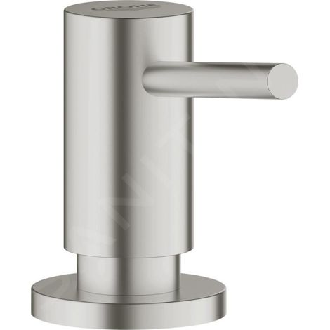 Grohe – Distributeur de savon cosmopolitan acier inoxydable – Capacité 0,4 L – Largeur 4,5 cm – Hauteur 7,6 cm – Positionnement table (1/6)