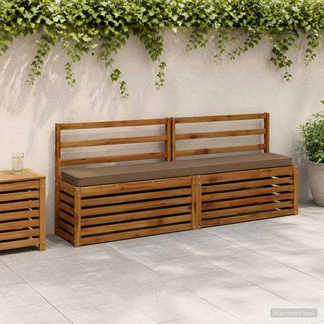 vidaXL Cojines para banco de 2 piezas VUGHT 2 pcs 100% Poliéster Topo (1/5)