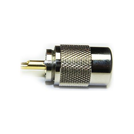 Connecteur UHF RS PRO Mâle Droit, raccordement A souder 50O Montage sur câble ( Prix pour 1 )