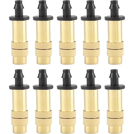 10Pcs Adjustable Copper Micro Watering Nozzle Micro Misting Garden Watering Nozzle (1/5)