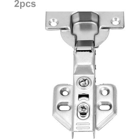Charnière Hydraulique En Acier Pour Meuble - Amortisseur De Fermeture Douce - Pour Armoire Et Placard - Lot De 2 (1/5)