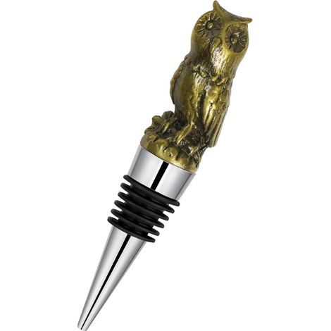 Bouchon Vin Hibou Stéréoscopique Alliage de Zinc Bouchon Champagne Vin Champagne Bière Bar (1/5)