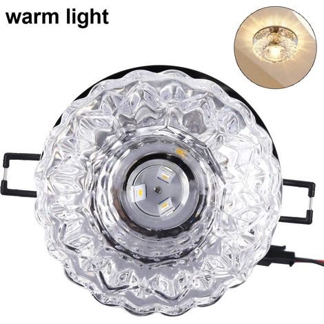 Spot encastré LED cristal, 5 W, avec ouverture, pour un éclairage décoratif créatif dans un couloir, un hall d'entrée, un salon ou une chambre. (1/5)