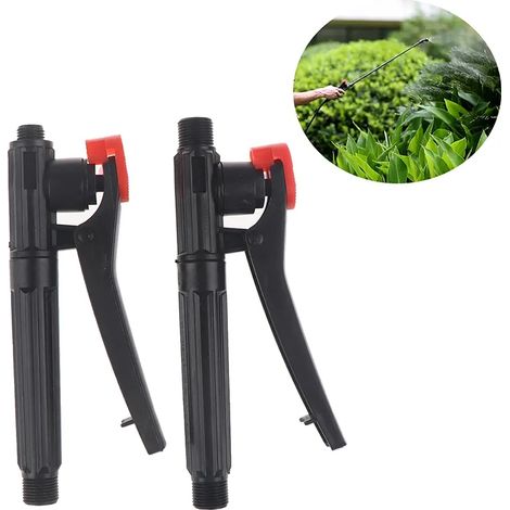 Zwei per Auslöser bedienbare Sprühpistolengriffe, geeignet für die Schädlingsbekämpfung im Garten, in der Landwirtschaft, Forstwirtschaft und im Haushalt. (1/5)