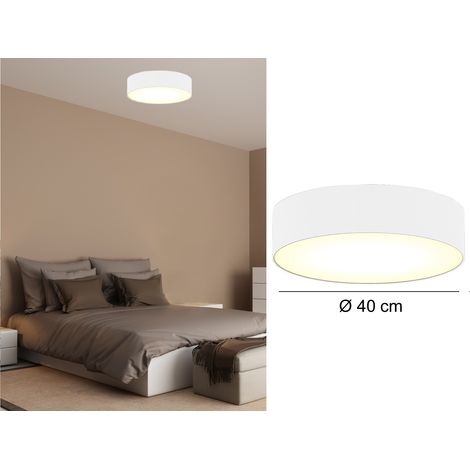 Deckenlampe CEILING DREAM, Stoff Weiß / Abdeckung satiniert, Ø 40cm (1/8)