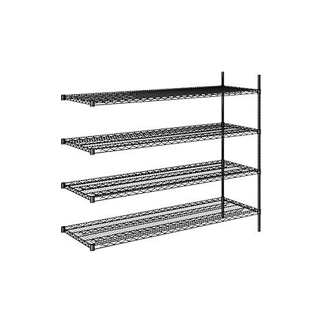 kaiserkraft Scaffale a griglia in filo d'acciaio nero