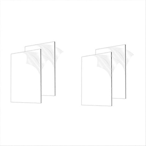 Lot de 4 feuilles acryliques de 3 mm d'épaisseur, 20 x 30 cm, pour projets d'affichage et de bricolage (1/5)