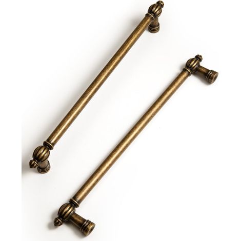 Antike Messing-Schrankgriffe aus Zinklegierung – 192 mm Lochabstand – Klassische Vintage-Schubladengriffe für Küchenschränke (1/5)