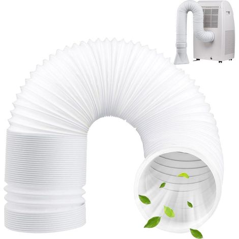 Tuyau Climatiseur Mobile, Tuyau Evacuation Climatiseur Mobile, 130mm de Diamètre, Tuyau d'évacuation d'air en PVC Flexible, Tuyau d'évacuation Climatiseur Mobile pour Déshumidificateur Sèche Linge (1/5)