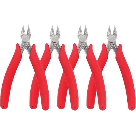 Pince coupante de précision de 12,7 cm (5 pouces), coupe-fils et coupe-cadres pour la fabrication de bijoux et de maquettes en plastique, lot de 4-AquaForge (1/5)