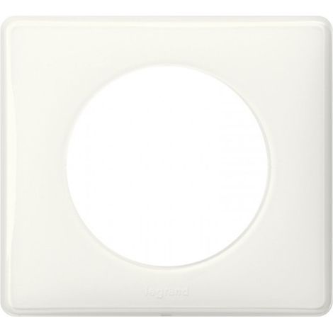 Legrand – Plaque blanche Céliane 1 poste – Finition Yesterday – Normes de sécurité – Longue durée de vie – Pour interrupteurs et prises