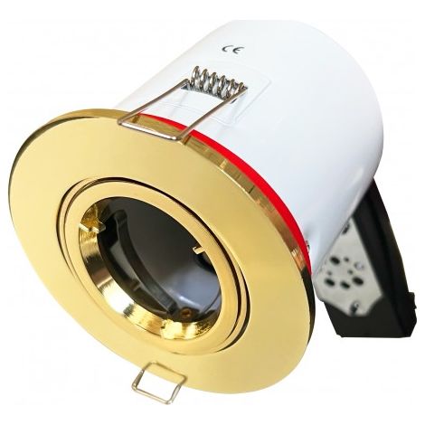 Support de spot orientable EUROPALAMP GU10 IP20 finition doré étanche BBC RT2012 (1/4)