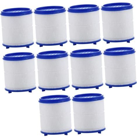 10er-Packung Badfilter, Duschfilterkartuschen, Ersatz-Duschfilterkartuschen, ND-Filter, Wasserfilter für hartes Wasser, Duschkopffilter (1/5)
