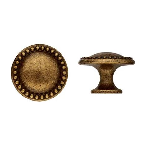 POMOLO ZAMA FLORENCE MG650 METALSTYLE - OTTONE ANTICATO MM 25- 10 pezzi