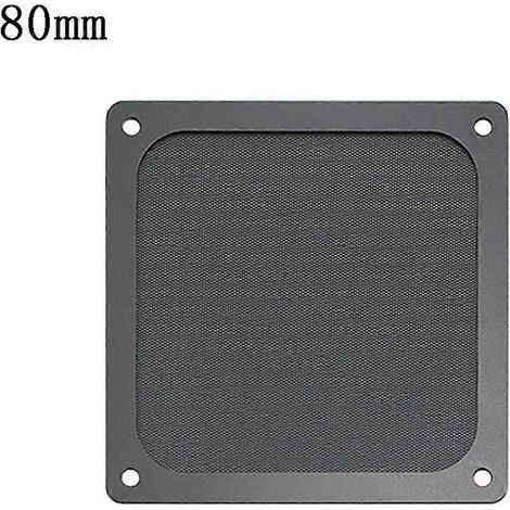 Filtre à poussière magnétique, grille de protection anti-poussière pour ventilateur, avec trou pour PC - 80 mm x 80 mm (1/4)