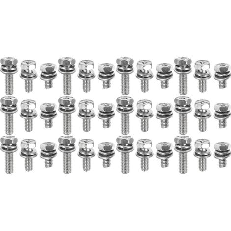 2 Ensembles Kit De Boulons Écrous Inoxydable Pour Batteries Boulons Écrous Pour Terminaux De Batterie Aux Vibrations Standard Applications Automobiles Industrielles 18 Pièces 2
