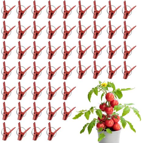 CCYKXA Tomatenclips, 50 Stück, Tomatenclips, Tomatenclips, Tomatenclips, Stützverbinder für Gemüsereben, Gartenverbinder