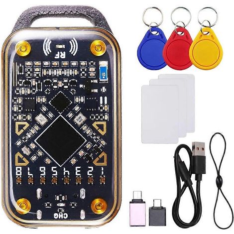 Lecteur de puces RFID Chameleon Ultra, émulateur de cartes à puce, duplicateur NFC, décodage de cartes d'identité à puce + porte-clés/carte 3XCUID (1/5)