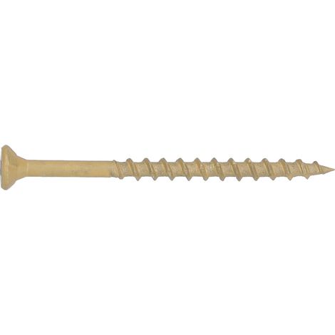 Vis à bois autoforeuses tête fraisée étoile T25, 100 pièces, 4,5x63mm, visserie quincaillerie pour menuiserie, tête ronde demi-filet. (1/5)