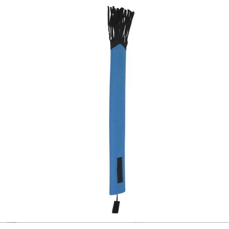 Sac de protection pour queue de cheval en tissu non tissé imperméable et respirant avec franges bleues (1/5)