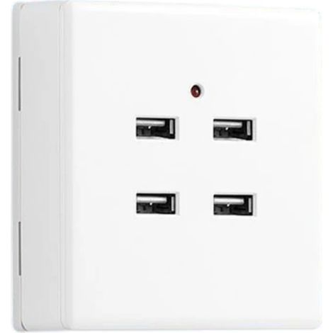 Prise murale USB 2/4 ports, panneau de charge rapide pour la maison et le bureau, compatible avec smartphones, tablettes et appareils photo.