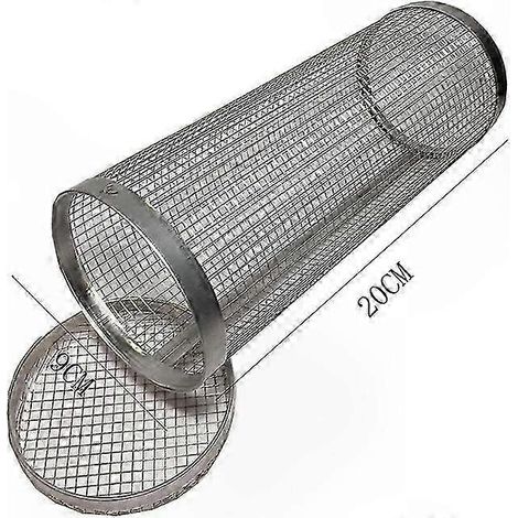 Brochettes de barbecue en acier inoxydable à largeur réglable avec outil de roulage et 10 autocollants pour griller, pour la cuisson en extérieur (20 cm). (1/5)