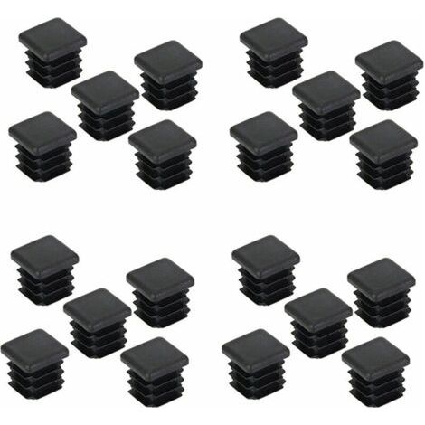 20 pcs Bouchon pour Pied de Chaisse,Bouchon pour Tuyau Carré, Capuchon pour Poteau Carré en Plastique pour Pieds -Versailles (1/5)
