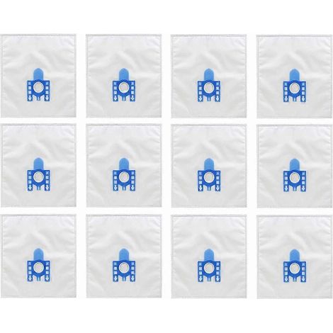 Lot de 12 sacs à poussière de rechange pour aspirateur Miele FJM GN type S8310 / S8390 / S2121 (1/5)