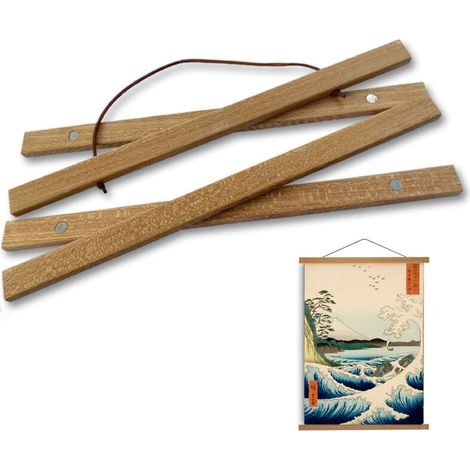 Cadre d'affiche magnétique, cadre en bois, affiche d'image, toile d'art, cintre mural pour décoration de la maison (40 cm)