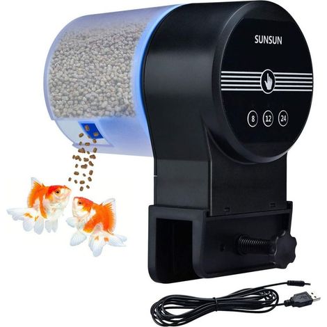 Vtizikl Chargeur USB 3 voies mangeoire à poissons automatique minuterie tortue nourriture aquarium accessoires aquarium mangeoire à poissons automatique pour aquariums marins étang (1/5)
