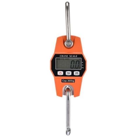 Peson Electronique 300kg Balance Crochet Suspendu Dynamomètre LCD Crochet Peseur Industrielle Pèse Poids 300kg/600lbs (1/4)