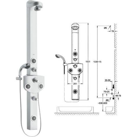 Aquatower 3000 Doppio angolo cromato Grohe 27027000