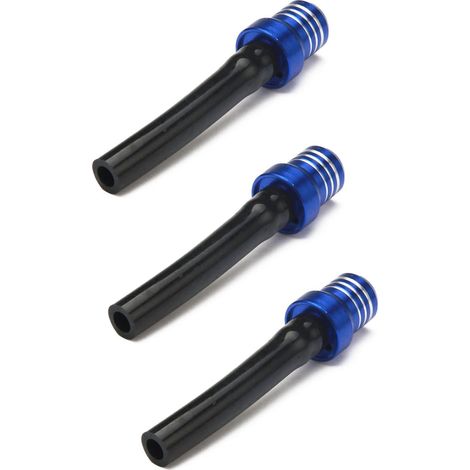 3 válvulas para tapa de tanque de combustible, ventilación para tanque de gasolina de motocicleta, manguera de aire transpirable para Pit Dirt Bike ATV todoterreno - Azul