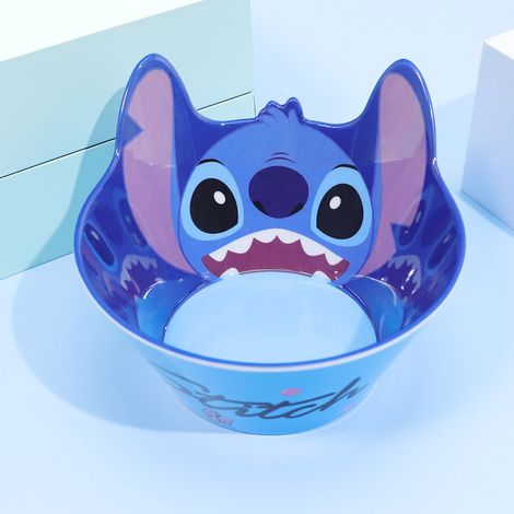 Große Melamin-Kindersuppenschüssel, 3D-Cartoon-Design für Porridge, Kindergeschirr für Zuhause oder Kinderzimmer, blaue Figur. (1/5)