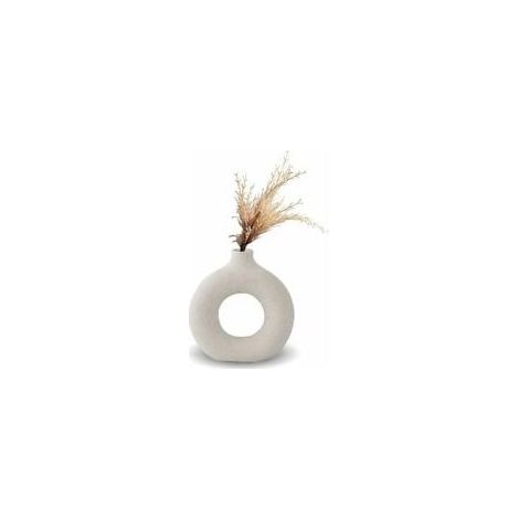 Vase, Vase en Céramique Décoration De La Maison Minimaliste Déco Blanc Végétarien en Céramique Pot De Fleur Vase Decoratif，13 x 14cm (1/4)