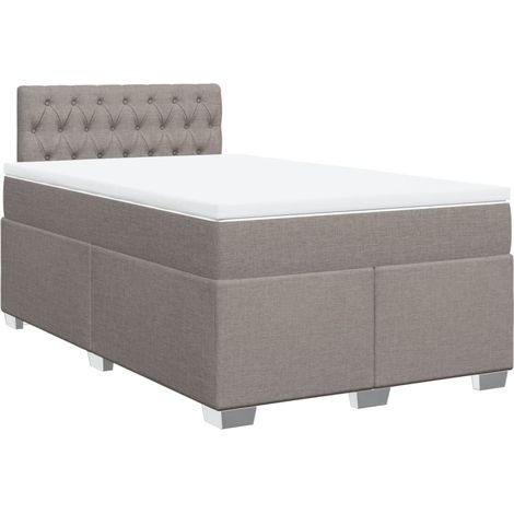 Maison Exclusive - Giroletto a Molle con Materasso Tortora 120x200 cm in Tessuto (1/5)
