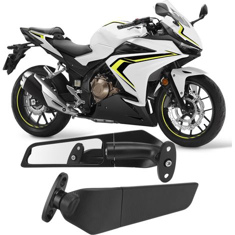 Modifizierter Motorrad-Rückspiegel mit Canards und Reflektoren, kompatibel mit HONDA CBR650R 2016-2021 (1/5)