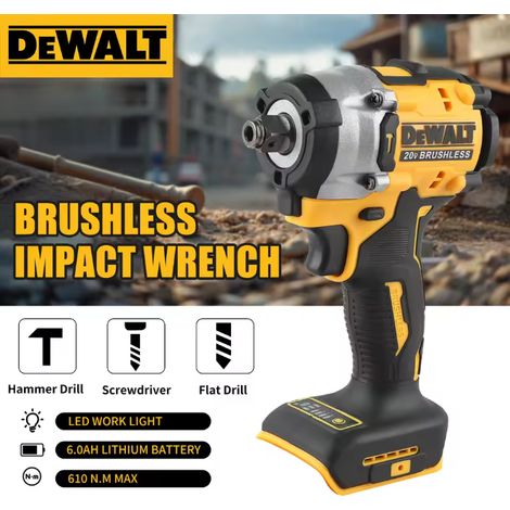 DEWALT DCF921 Chiave a percussione senza fili 18V XR, solo macchina senza batteria e caricabatterie, per montaggio ponteggi e strutture metalliche (1/5)