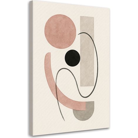 Quadro su tela, Figure geometriche Astrattismo Pastello Minimalismo - 80x120 (1/3)