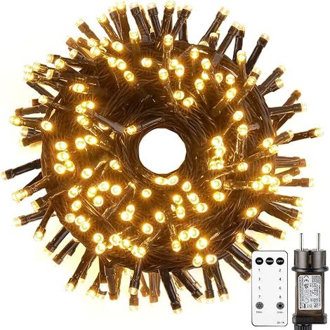 Electric Outdoor Fairy Lights, 20 m 200 LED Christmas Tree Garland (1/5)