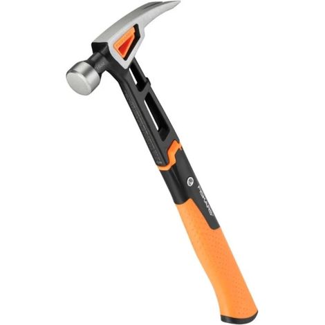Fiskars 1020213 Anti Shock IsoCore Finishing Hammer 16oz Rip Claw 13.5 Inch