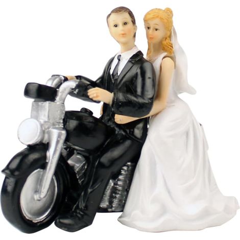 Figurine de Gâteau de Mariage pour Couple de Mariés en Résine Décoration pour Célébrations et Réception, Finition Résistante à Déformation et Décoloration (1/5)
