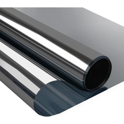 Pellicola per finestre antiriflesso, effetto specchio, unidirezionale, termoriflettente, resistente ai raggi UV, per la protezione della privacy di finestre di uffici, case e negozi, 60×200 cm, nera. (1/5)