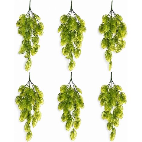 Pack of 6 x 80cm Trailing Tropical Monstera Plant - Light Green - Premium Quality (1/5)