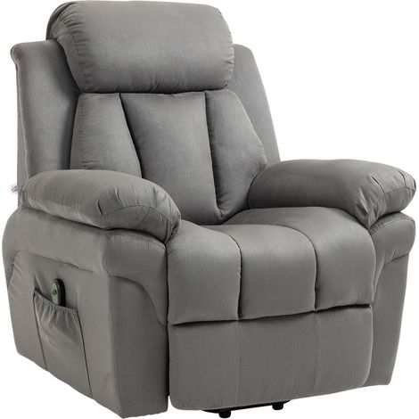 Fauteuil de Relaxation électrique Fauteuil releveur inclinable avec Repose-Pied Ajustable gris (1/5)