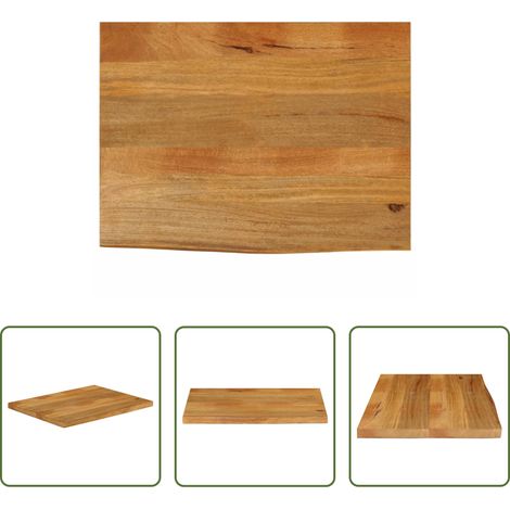 vidaXL Dessus de table à bord vivant 70x60x3,8 cm bois massif manguier (1/5)