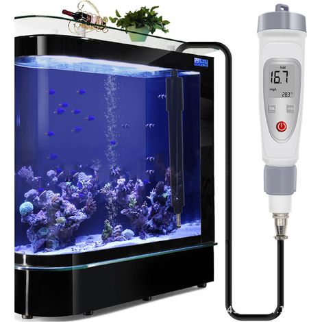 Tragbarer, hintergrundbeleuchteter Sauerstoffanalysator, Sauerstoffstift, Messgerät für die Aquakultur, Teststift, Wasserqualitätsanalysator (1/5)