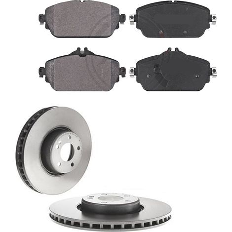KIT FRENI ANTERIORI compatibile con MERCEDES-BENZ CLASSE E (W213) - DISCHI + PASTIGLIE OEM: P 50 118 , P 50 124 , P 50 120 / 25758 Z /SOSTITUZIONE DIRETTA/BASSA POLVERE/SILENZIOSO