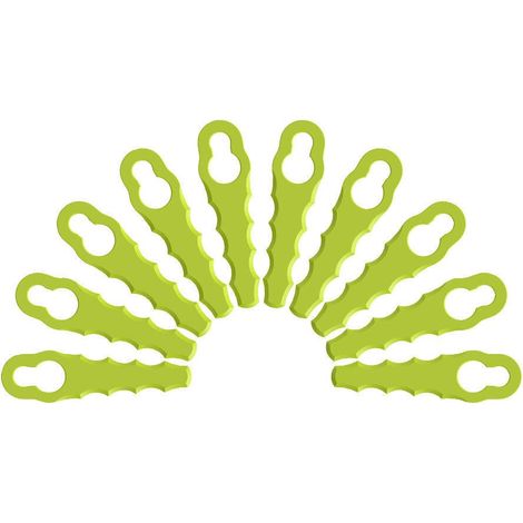 Juego de cuchillas de repuesto Ryobi 182999 para desbrozadoras (RAC155 y RAC157) - 10 piezas por juego